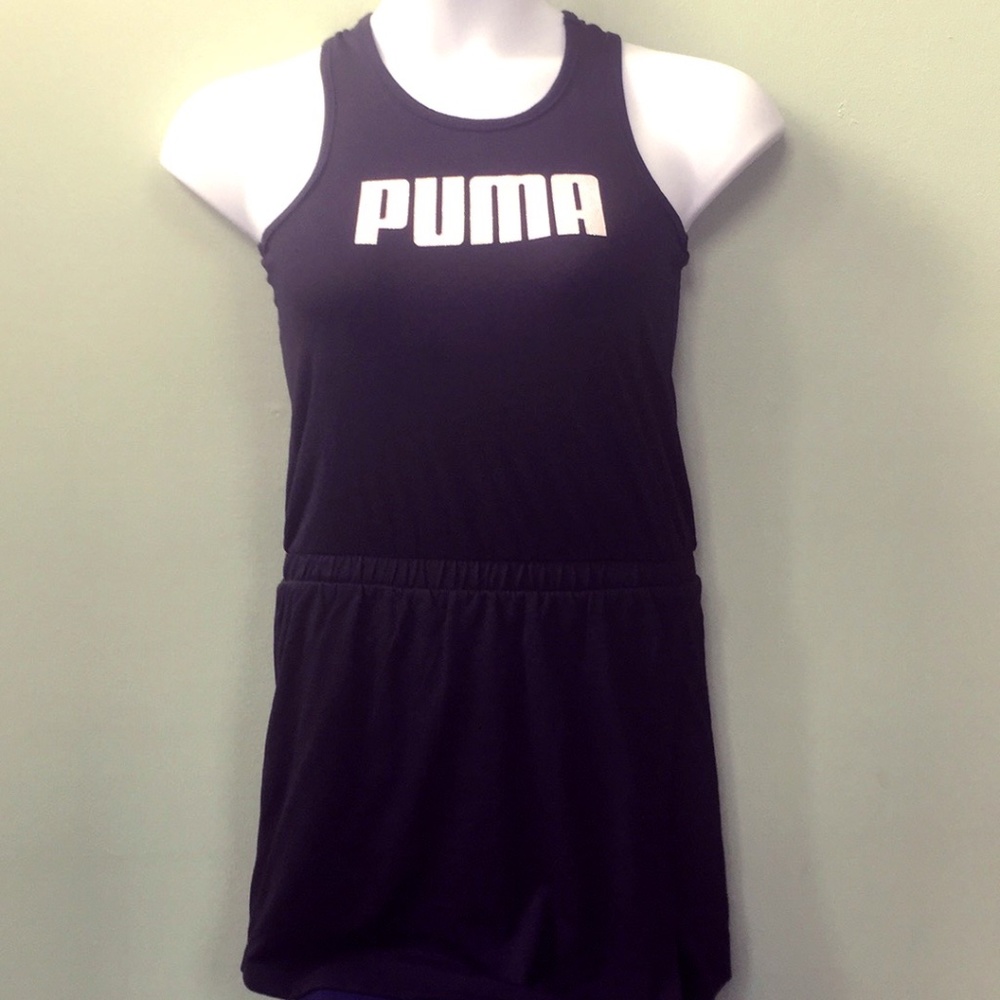 PUMA Black/Pink Glitter Girl's L Dress NWT